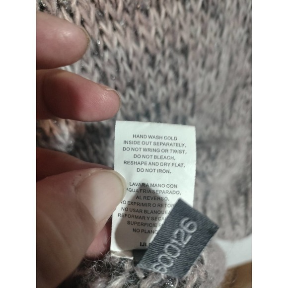 I Jeans by Buffalo sleeved sweater mohair marbled black,gray,pink,silver woman M - Picture 6 of 7